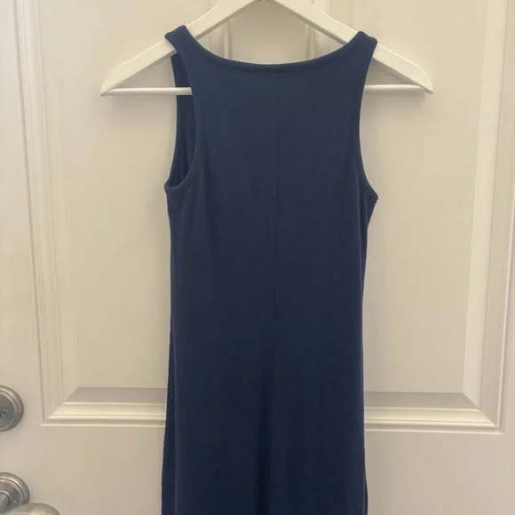 Quince Navy Tencel Rib Knit Sleeveless Dress Small - Picture 10 of 12